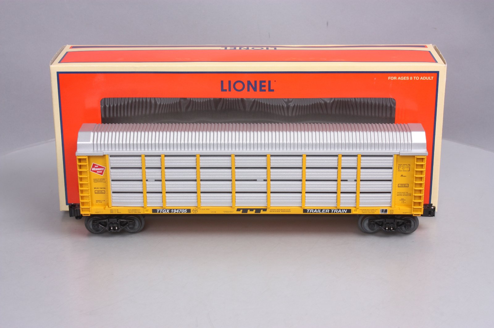 Lionel 6-52369 O LRRC-2005 Milwaukee Road Two Tier Enclosed Auto Carrier  #194705 LN/Box