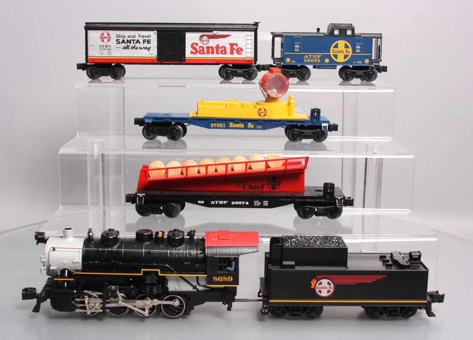 Lionel 6 30173 Santa Fe Flyer O Gauge Steam Freight Train Starter Set Trainz