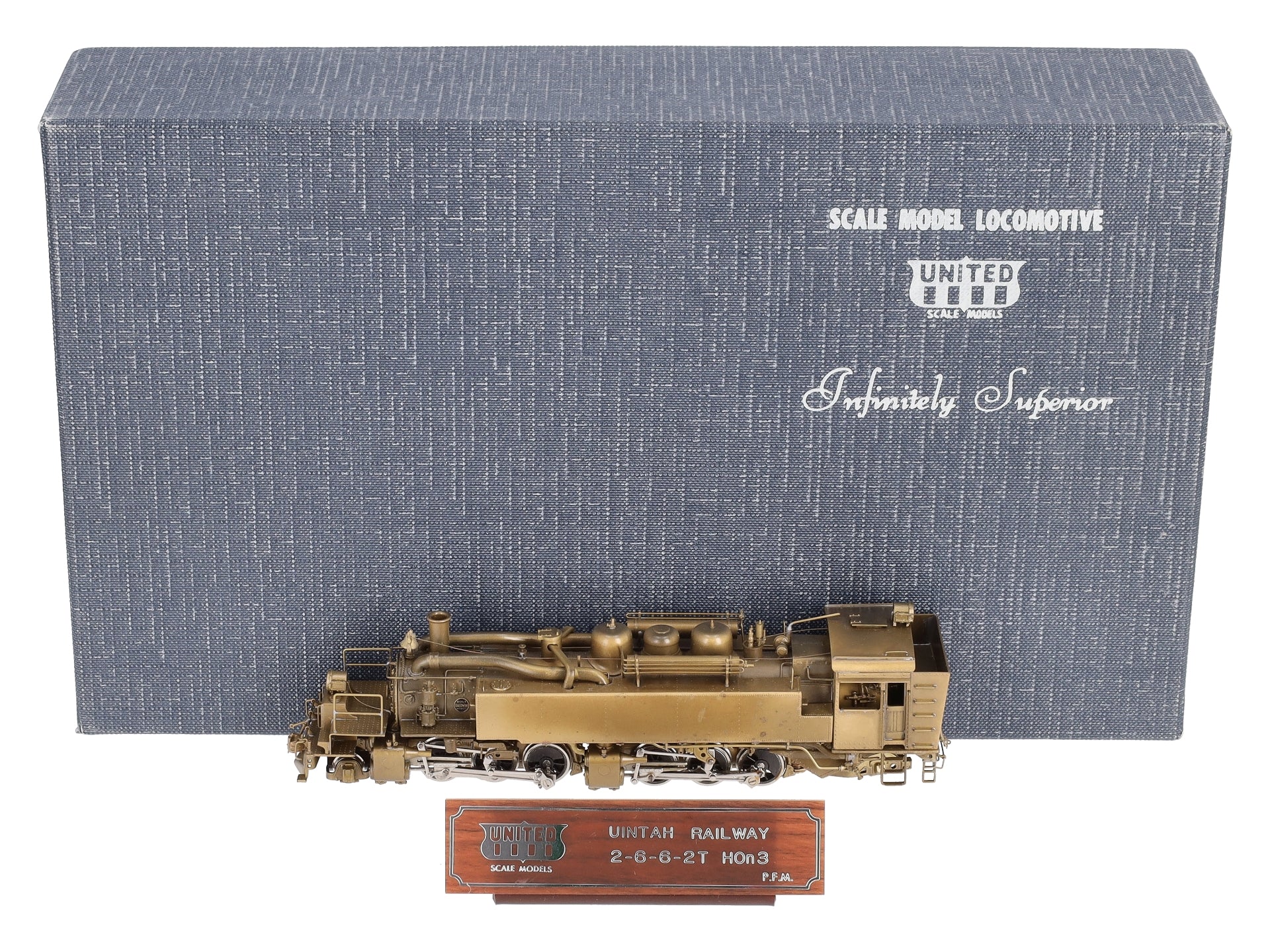 PFM United Models HOn3 Brass Uintah Railway Baldwin 2-6-6-2T - Unpainted  EX/Box