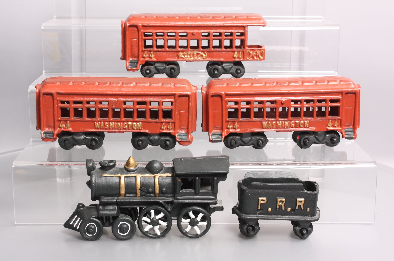 5 piece Cast Iron Train deals Engine Passenger