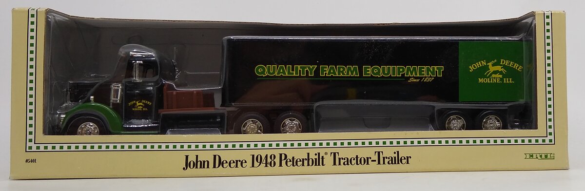 Ertl 5401 1 43 Die Cast John Deere 1948 Peterbilt Tractor Trailer Trainz