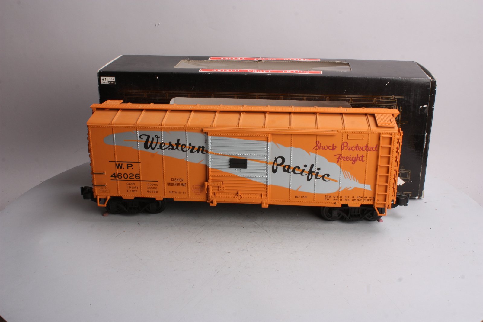 G-SCALE ART#46026 2024 WP/WESTERN PACIFIC STEEL BOX CAR