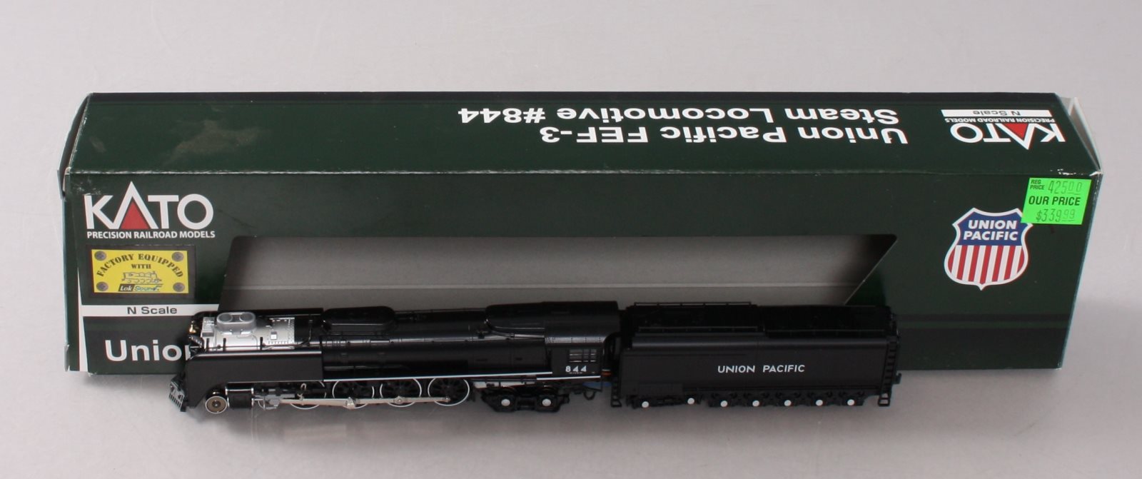 Kato 1260401LS N Union Pacific FEF-3 Series 4-8-4 Steam Locomotive #844