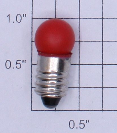 Lionel 1447R 18 Volt Screw Base Translucent Red Small Globe Light