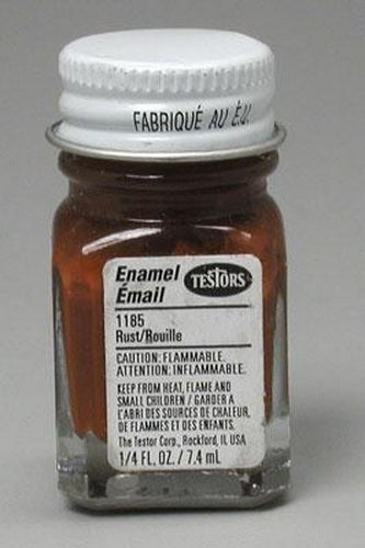 Testors Enamel Paint 1/4oz Flat Rust