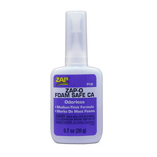 ZAP Odourless Foam Safe CA+ 0.7 oz Superglue PT25