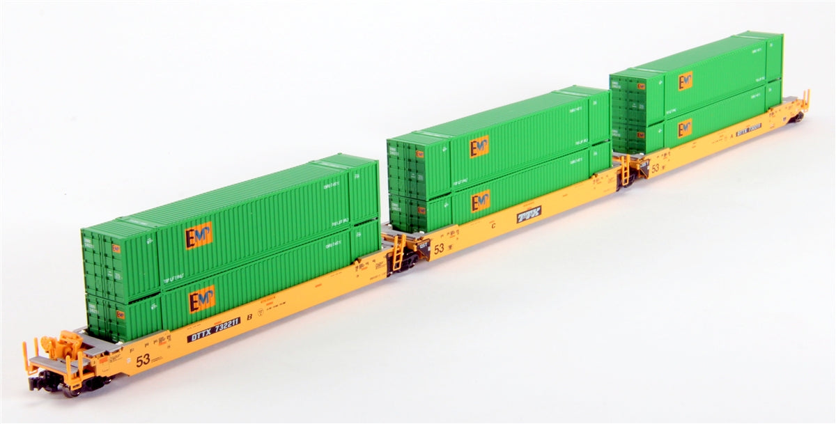 2 Ho Scale purchases TTX 53 Foot Container Cars