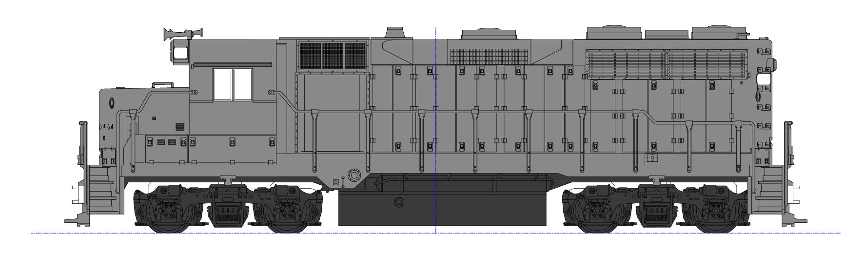 Kato 37-30202 HO Undecorated EMD GP35 IA Diesel Locomotive with Parts