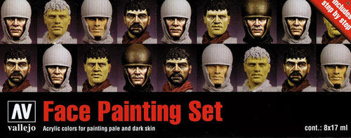  Face & Skin Tones Model Color Paint Set by Vallejo  Acrylics