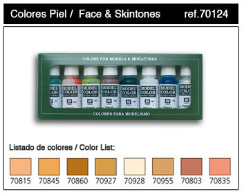 Acrylic colors set Vallejo Model Color 16 color Set 70140 Basic Colors Usa  (16)