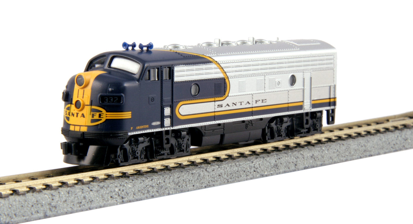 Kato 176-2127 N Santa Fe EMD F7A Blue Bonnet Diesel Locomotive #332