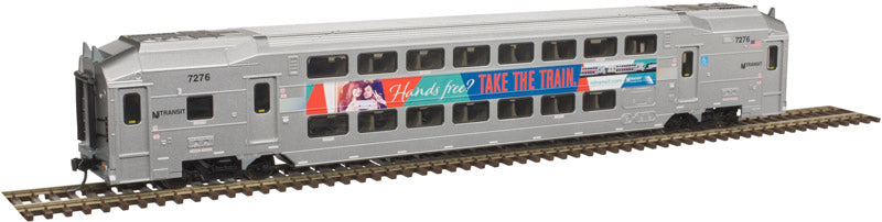 Atlas 20004828 HO NJ Transit Safety Slogan Hands Free Multi level Tr Trainz