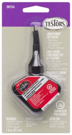 Testors 3527C Non-Toxic Liquid Cement with Applicator 1 oz