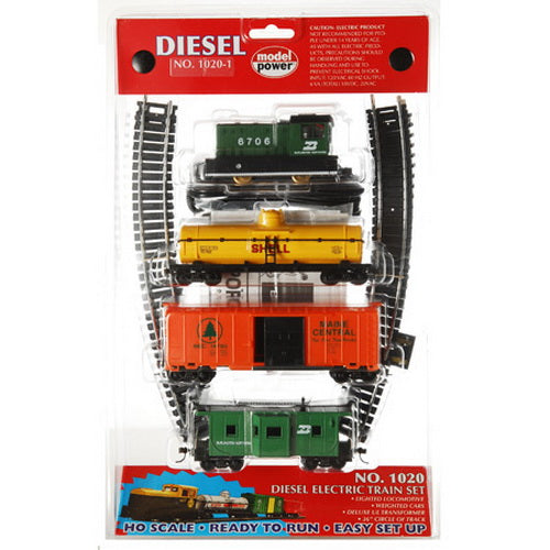 Model Power 10201 Burlington Northern HO Gauge Diesel Train Set Trainz