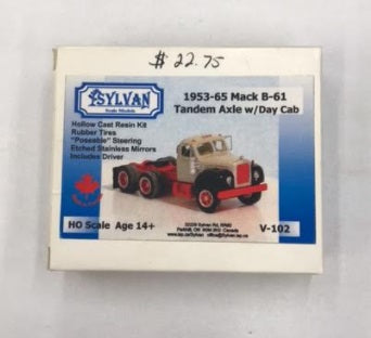 Sylvan Scale Models V-102 1:87 1953-65 Mack B-61 Tandem Axle w/Day Cab Kit