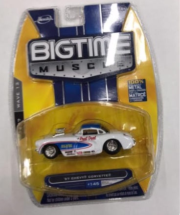 Jada 12006 1:64 Bigtime Muscle 57 Chevy Corvette Racecar - 自動車