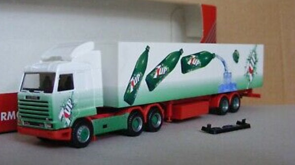 Herpa 185301 HO 7up Scania SL Eurok Tractor Trailer