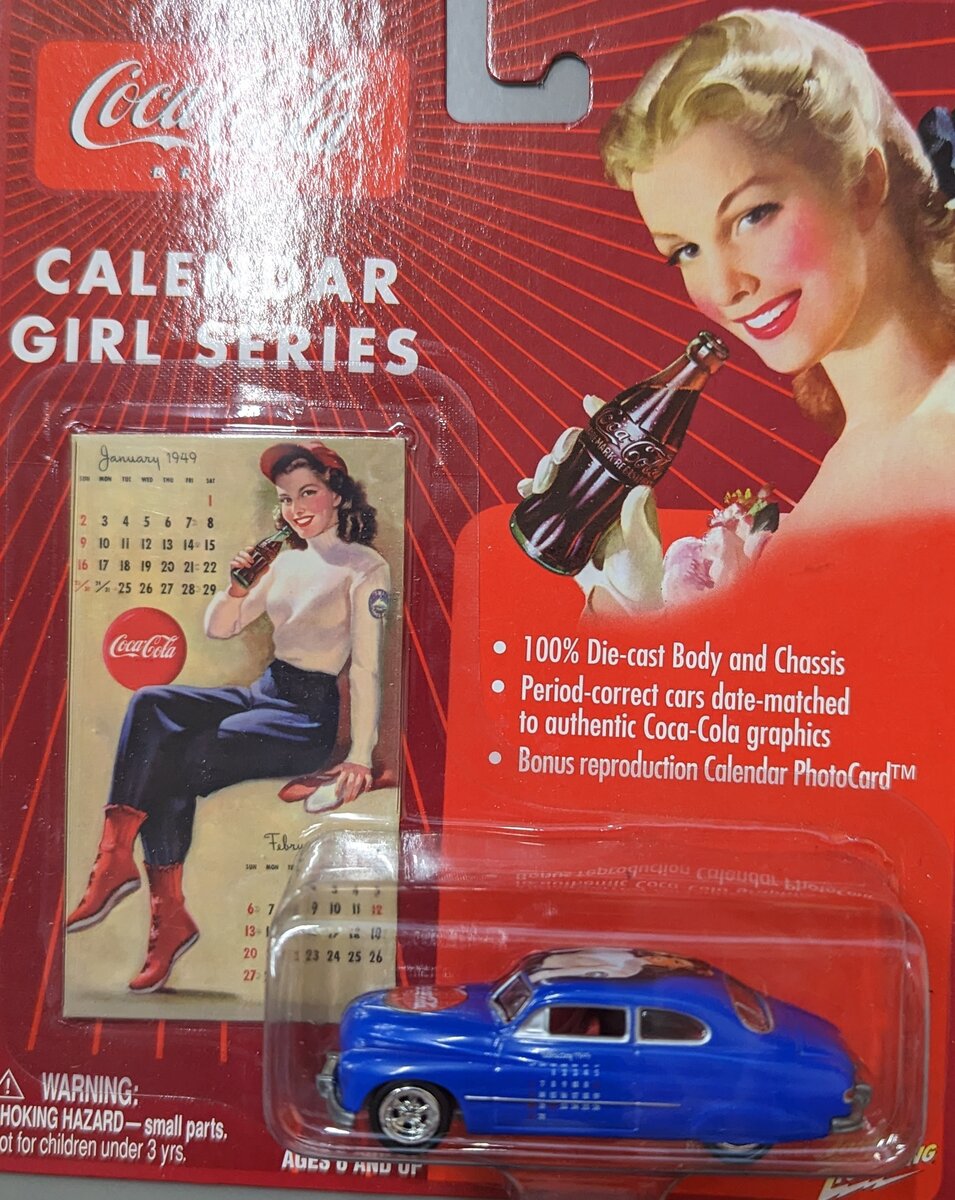 Johnny Lightning 309-01 1:64 Calendar Girl Series Coca Cola 1949