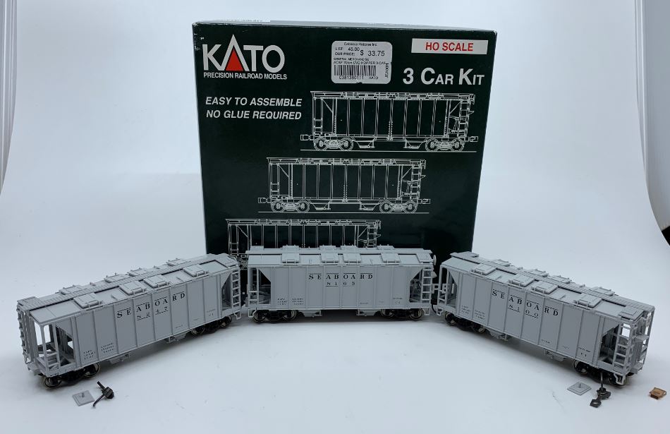 Kato 38-0111 HO Seaboard ACF 70T Covered Hopper Set (Pack of 3)