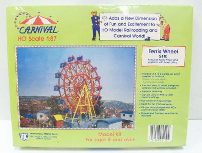 HO Scale IHC Ferris Wheel Ride Carnival Kit, #5110 BN Sealed outlets Box RARE!!