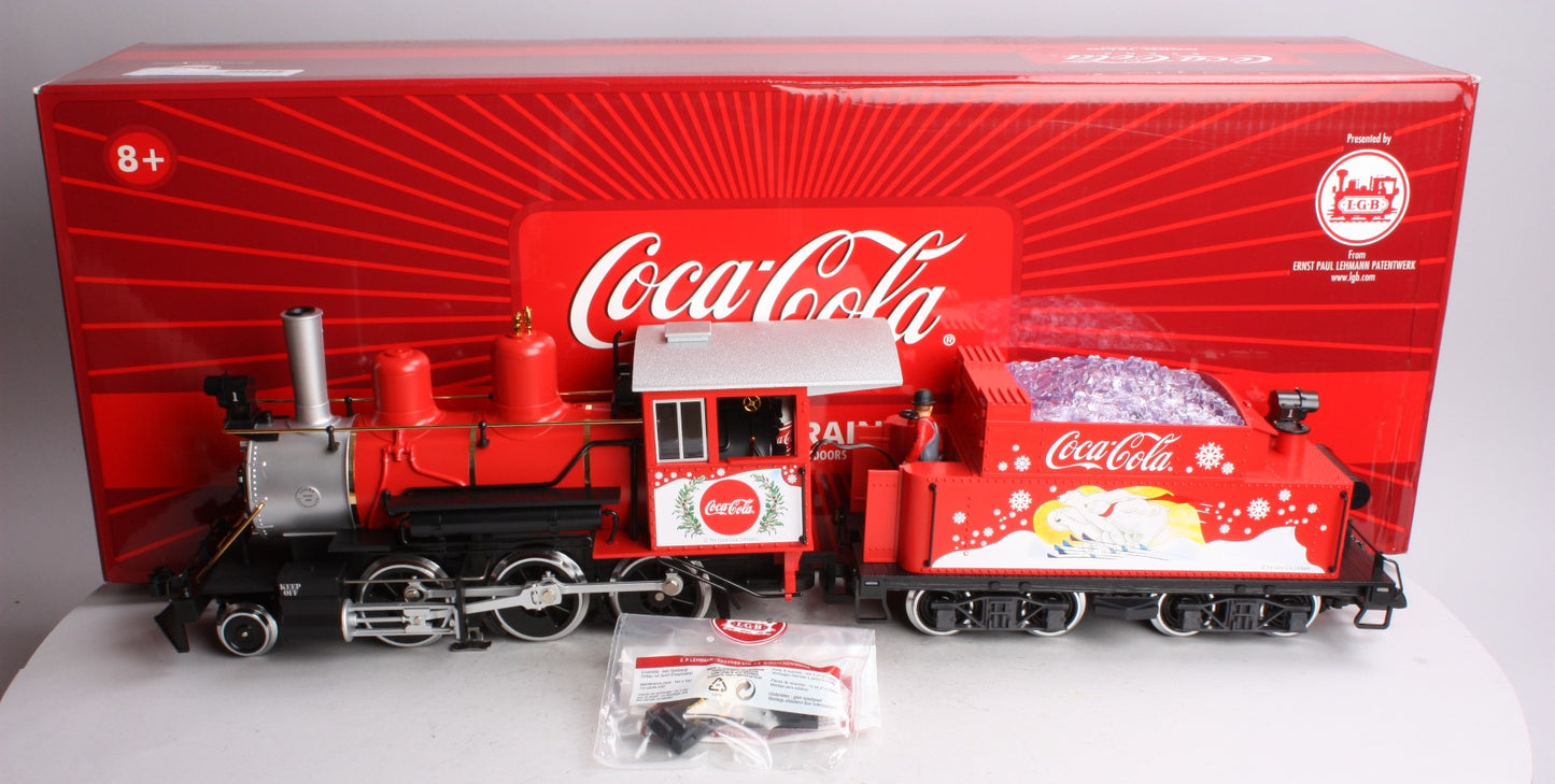 LGB 25194 G Gauge Coca-Cola Mogul Steam Locomotive & Tender w Sound & Smoke LN/Box