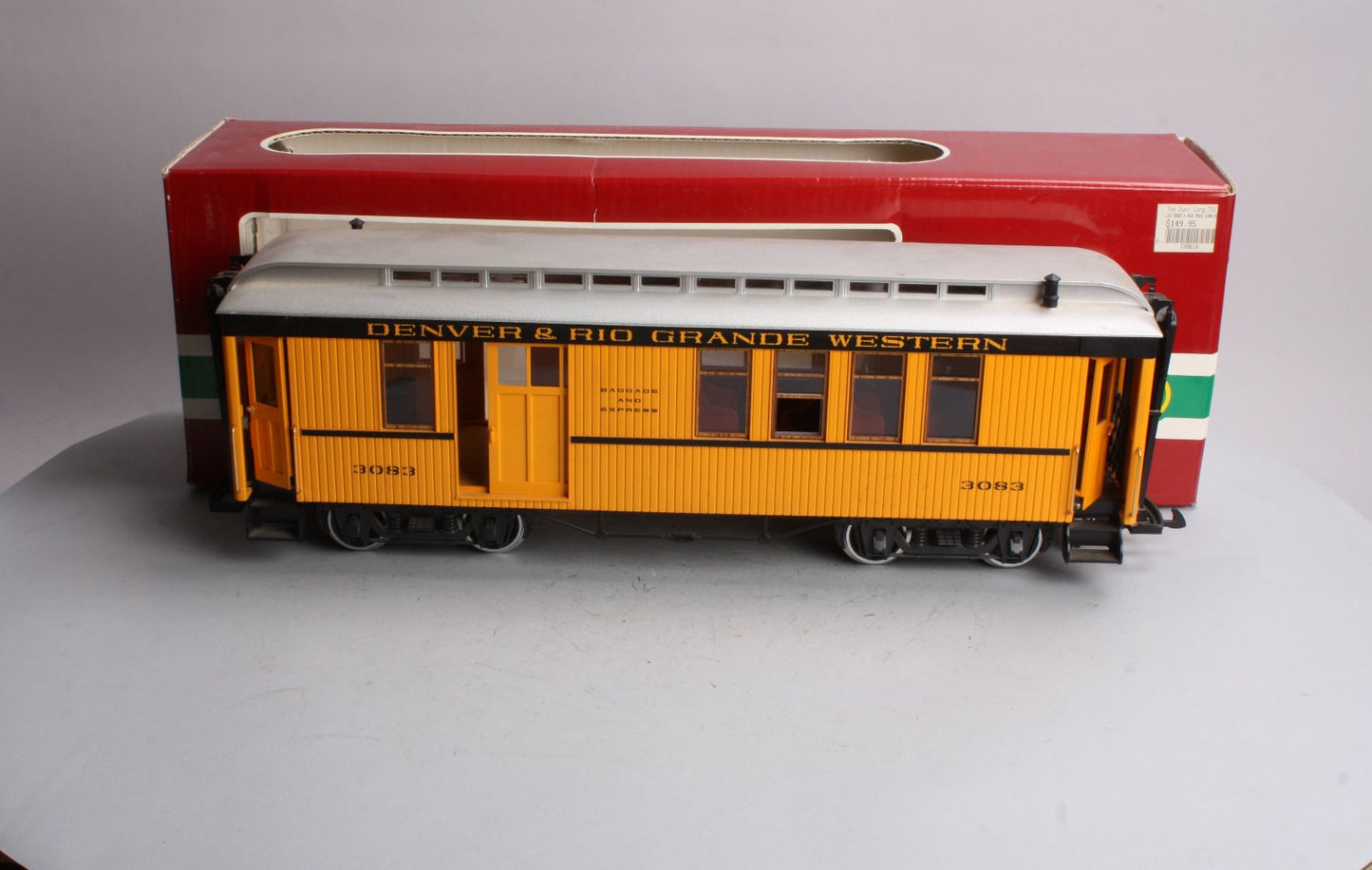 LGB 3083 G Scale Denver & Rio Grande Western Combination Car - Metal Wheels EX/Box