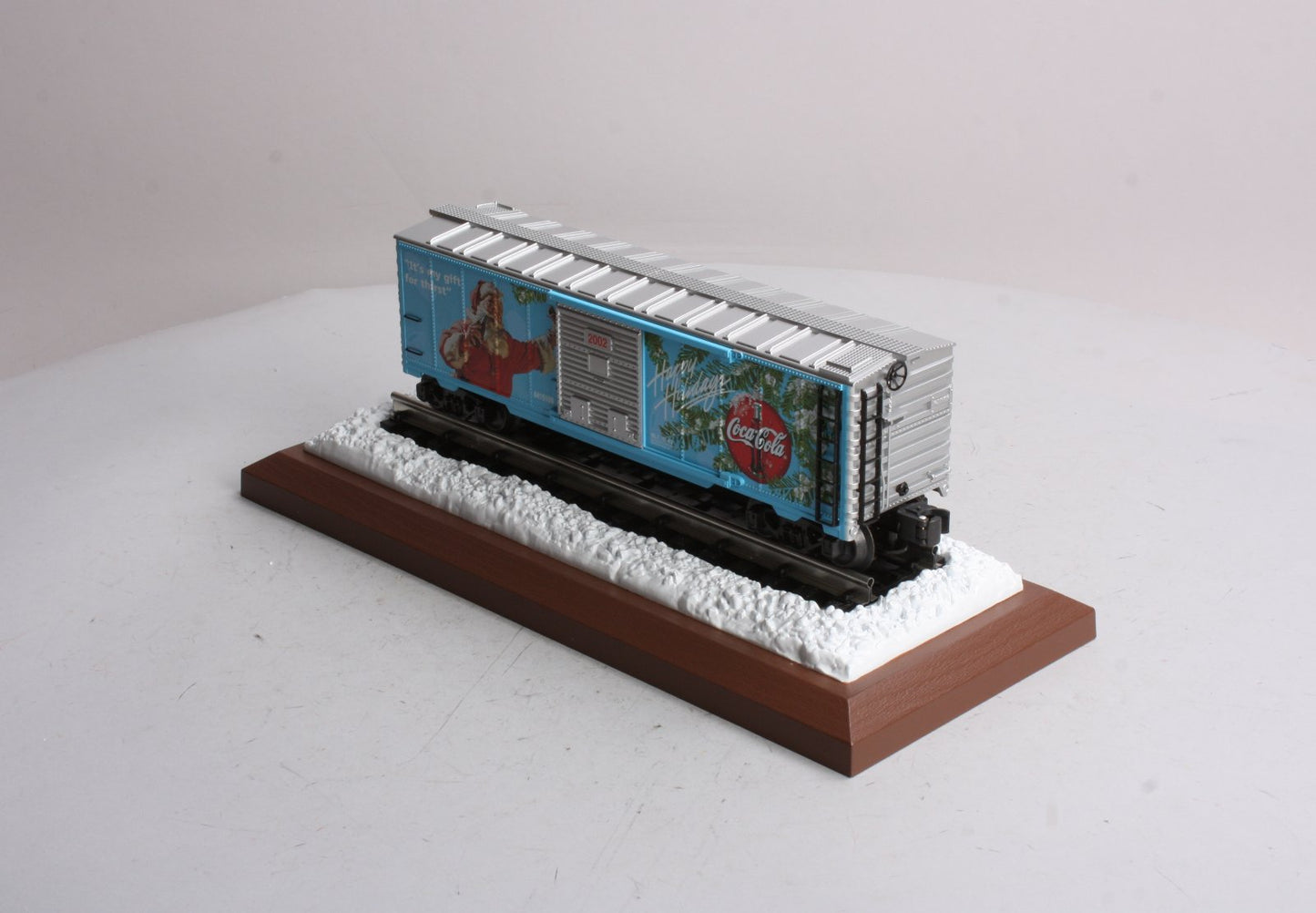 K-Line K641-5109S Coca-Cola 2002 Holiday Musical Boxcar with Display Base EX/Box