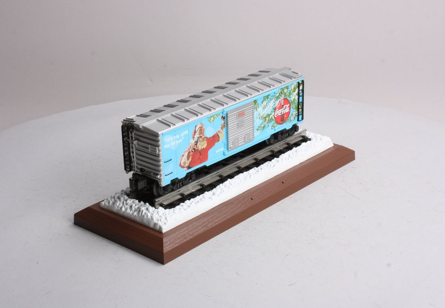 K-Line K641-5109S Coca-Cola 2002 Holiday Musical Boxcar with Display Base EX/Box