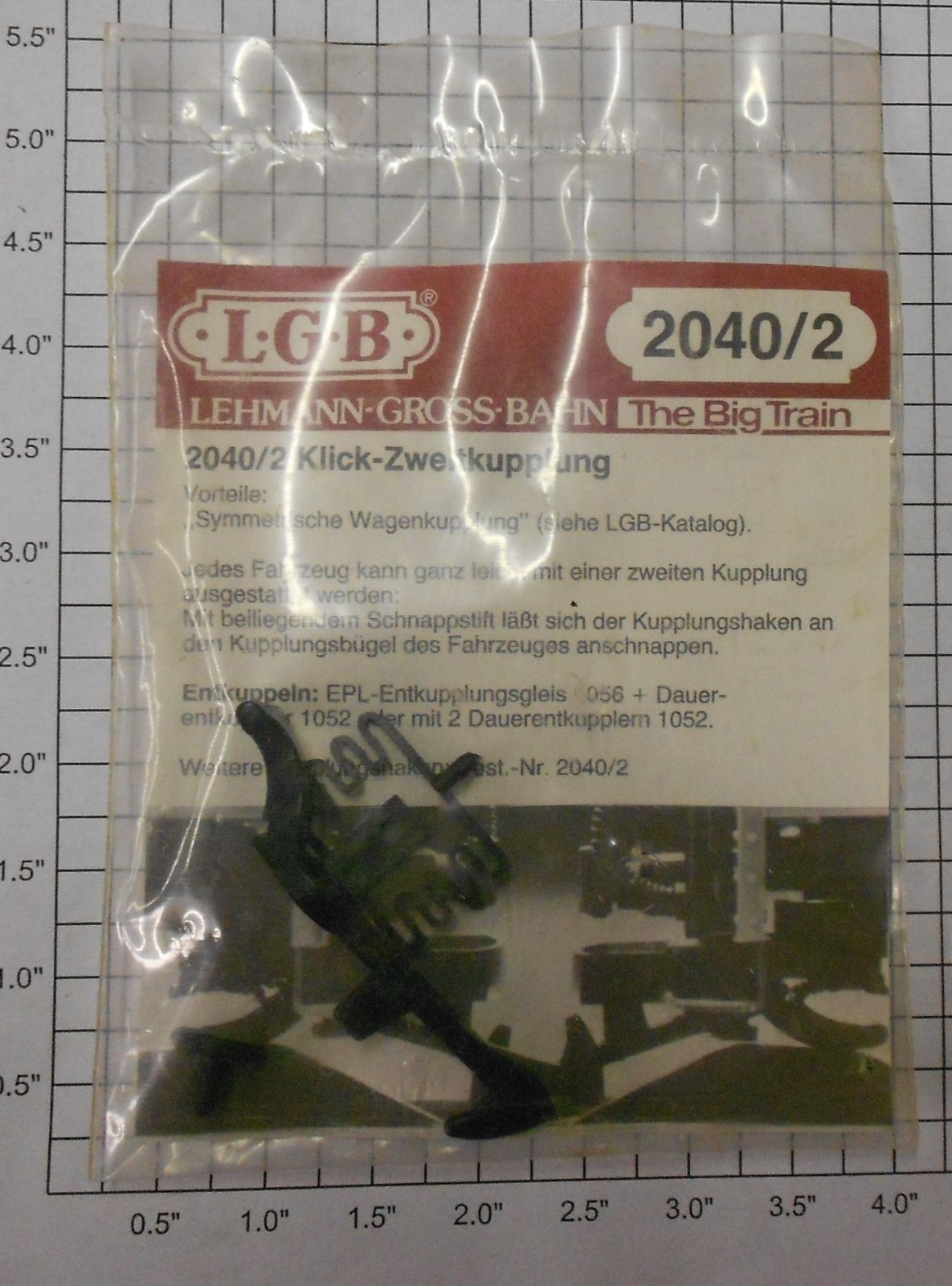 LGB 2040/2 G Gauge Clic-Second Coupling Hook Set