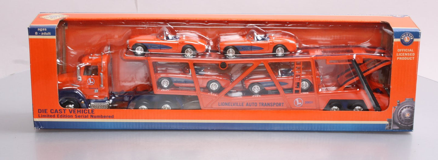 Lionel 6-46402 Lionelville Auto Transport Truck w 4 Corvettes Car Carrier #20031