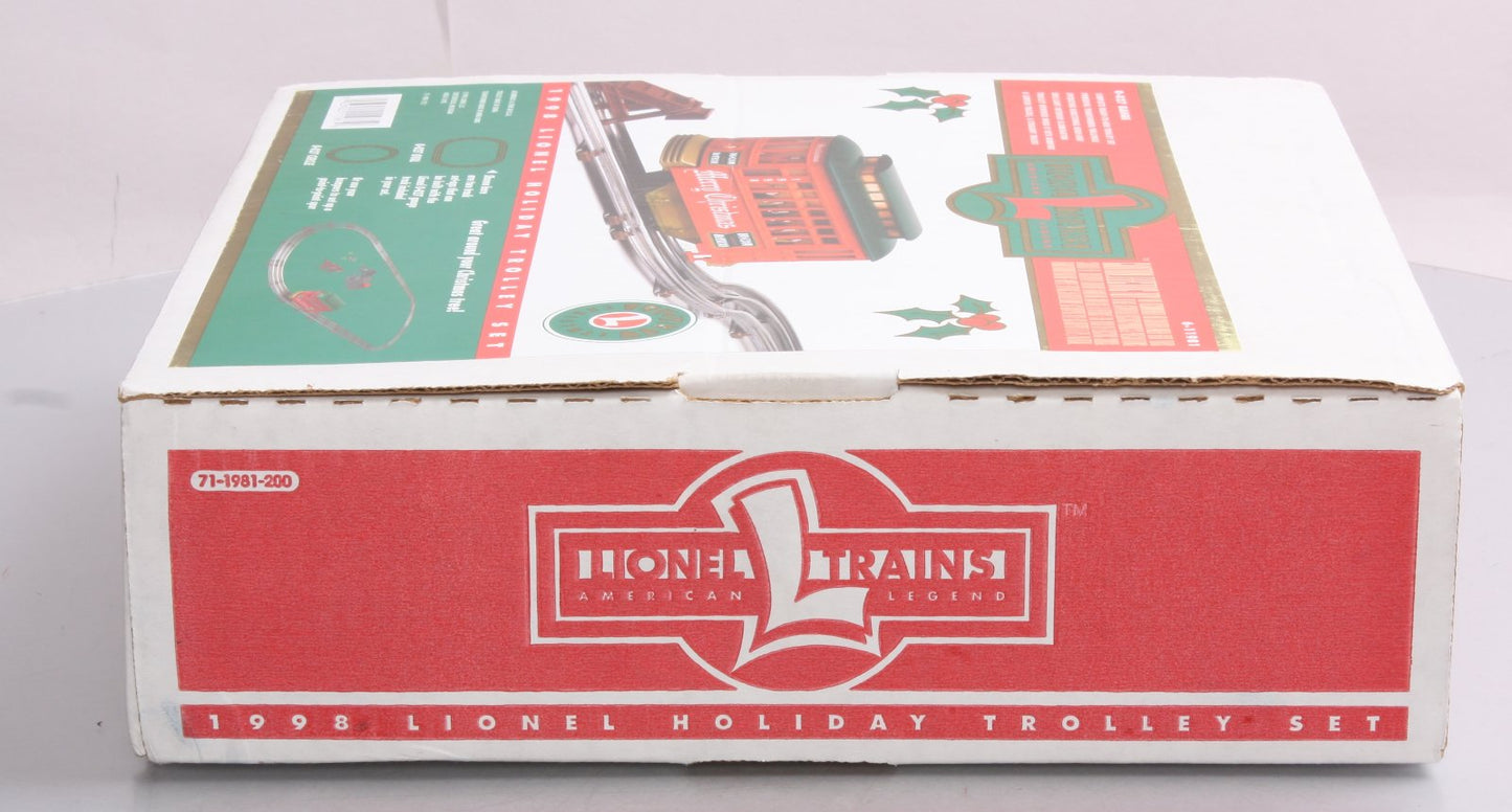 Lionel 6-11981 O Gauge 1998 Holiday Trolley Set #109 LN/Box