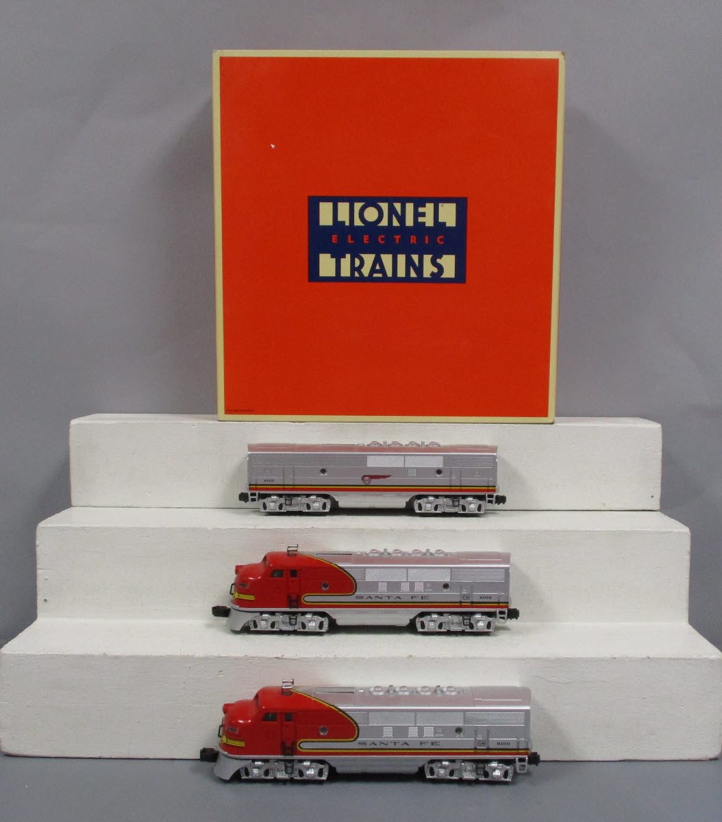 Lionel 6-11711 O Gauge Santa Fe F-3 ABA Diesel Locomotive Set #8100 wi ...