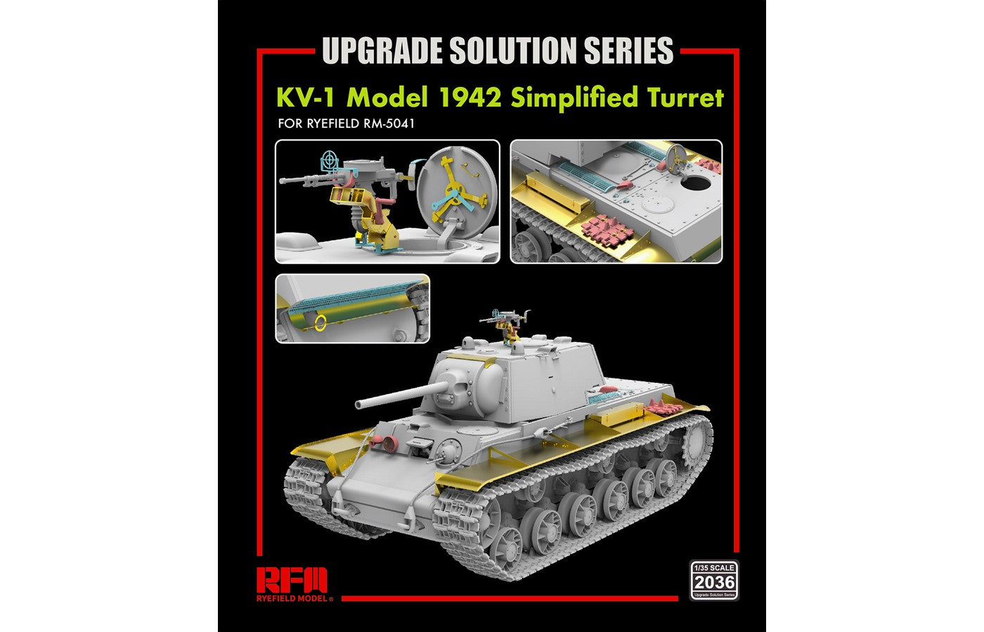 Rye Field Models RM-2036 1:35 KV-1 Model 1942 Simplified Turret Resin Kit