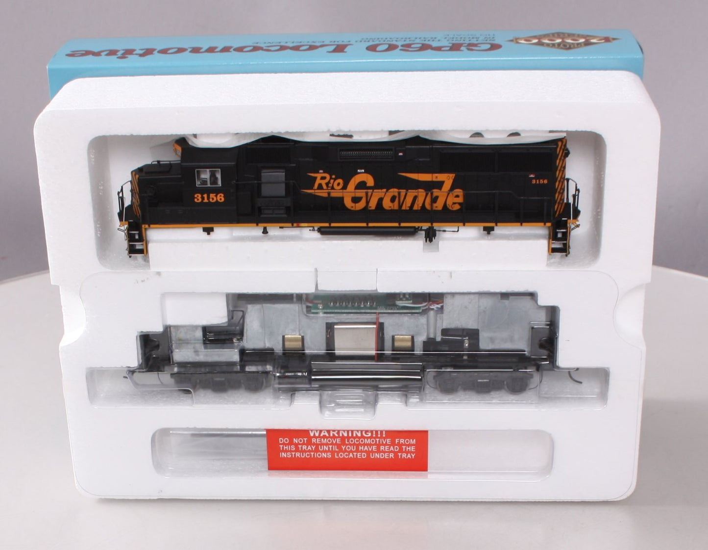 Proto 2000 30543 HO Scale Rio Grande EMD GP60 Diesel Locomotive #3156 MT/Box