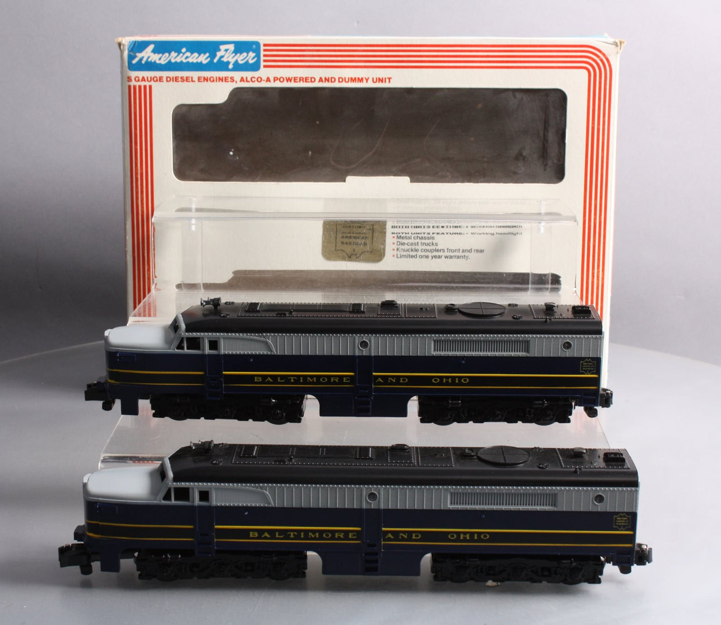 American Flyer 4-8153 S Baltimore & Ohio Historic American Diesel Locomotive Set LN/Box