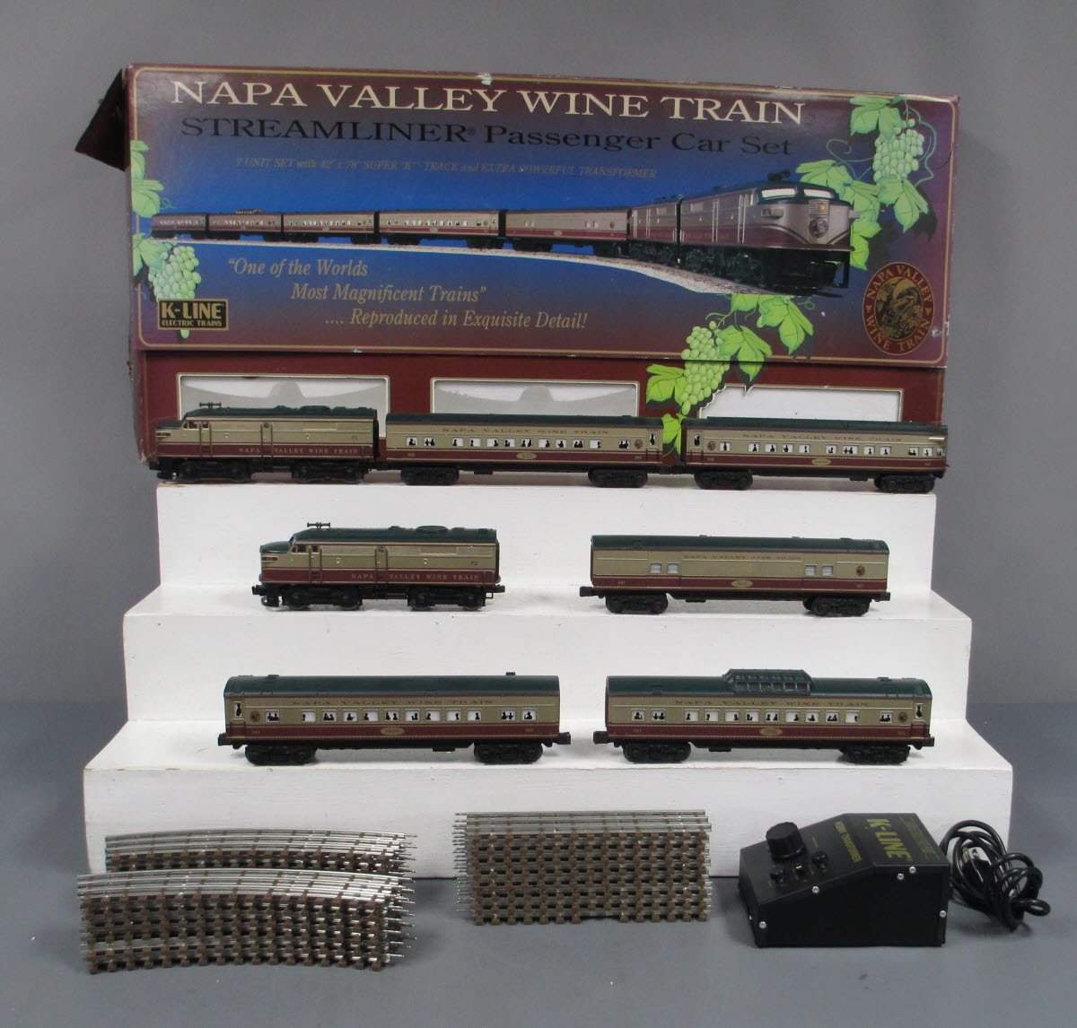 K-Line K1511 O Gauge Napa Valley Wine Diesel Passenger Train Set LN/Box