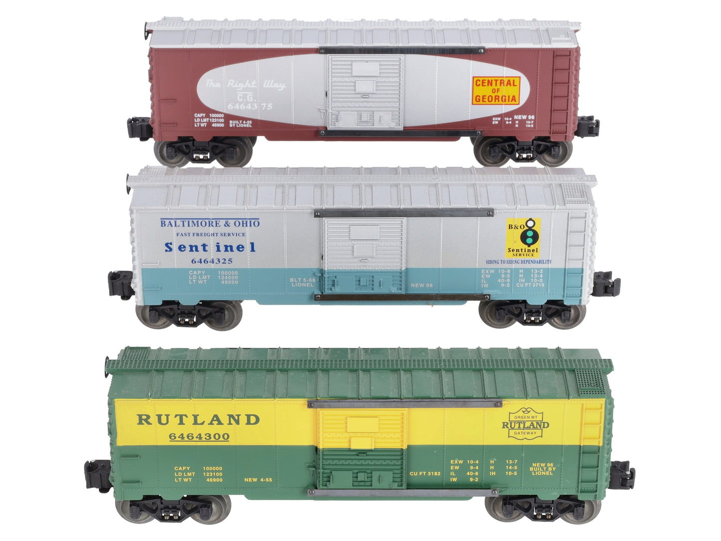 Lionel 6-19276 O Gauge 6464 Boxcar Series V (Set of 3) LN/Box