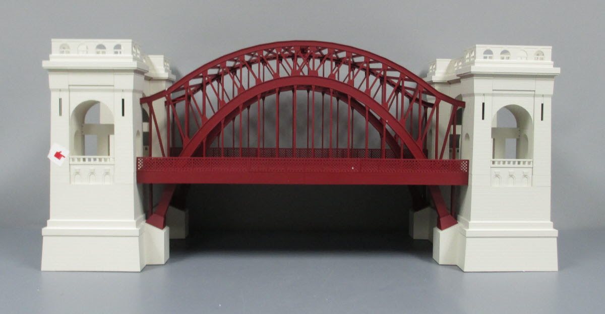 MTH 30-9020 O Gauge Gray & Red ABS Plastic Hell Gate Bridge EX/Box