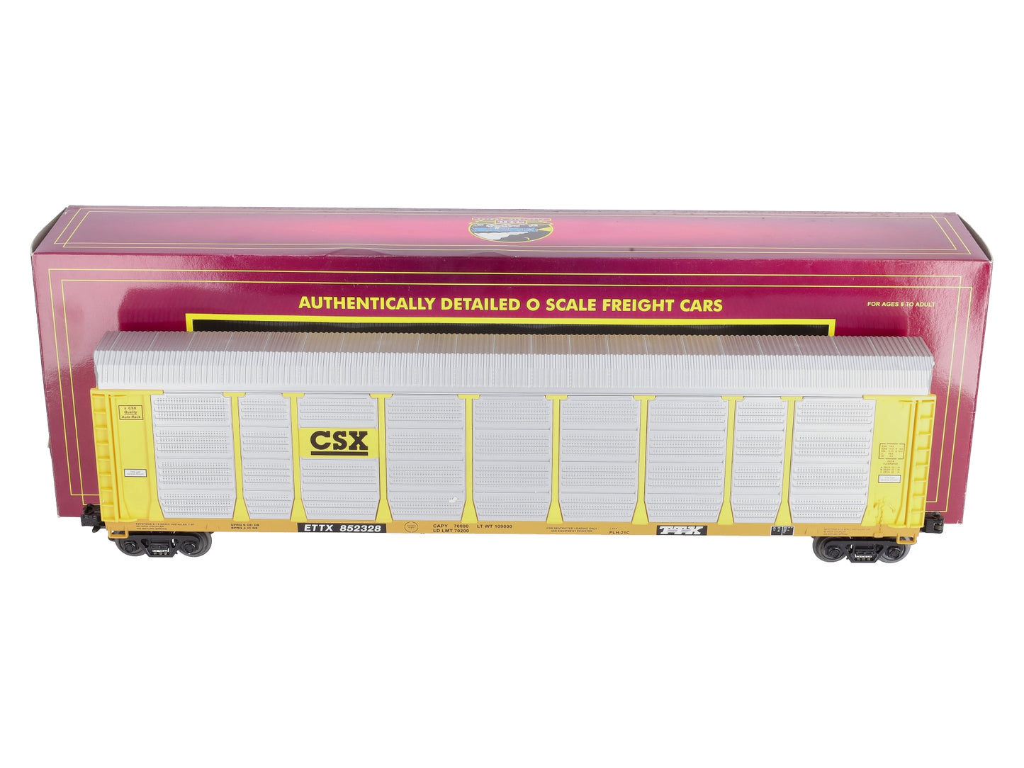 MTH 20-98257 O CSX Corrugated Auto Carrier #852328 LN/Box