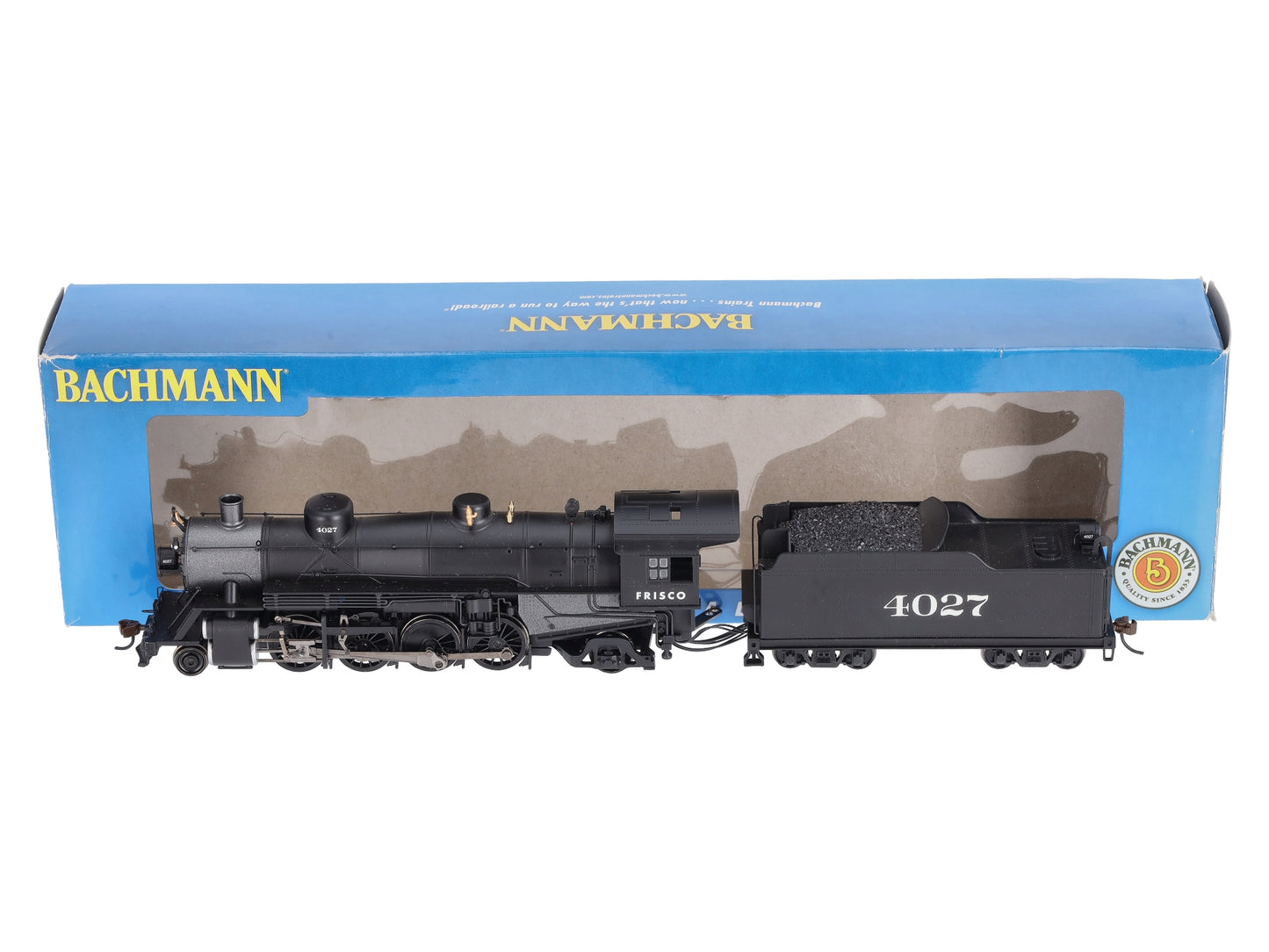 Bachmann 54405 HO Frisco 2-8-2 Light Steam Loco w/ Med Tender DCC Ready #4027