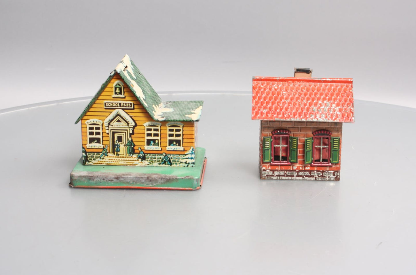 Vintage O Gauge Tinplate Buildings: School & House [2]