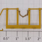 Lionel 18258-3 Santa Fe Dash-9 Rear Yellow End Railing with Chain