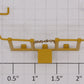 Lionel 18258-3 Santa Fe Dash-9 Rear Yellow End Railing with Chain