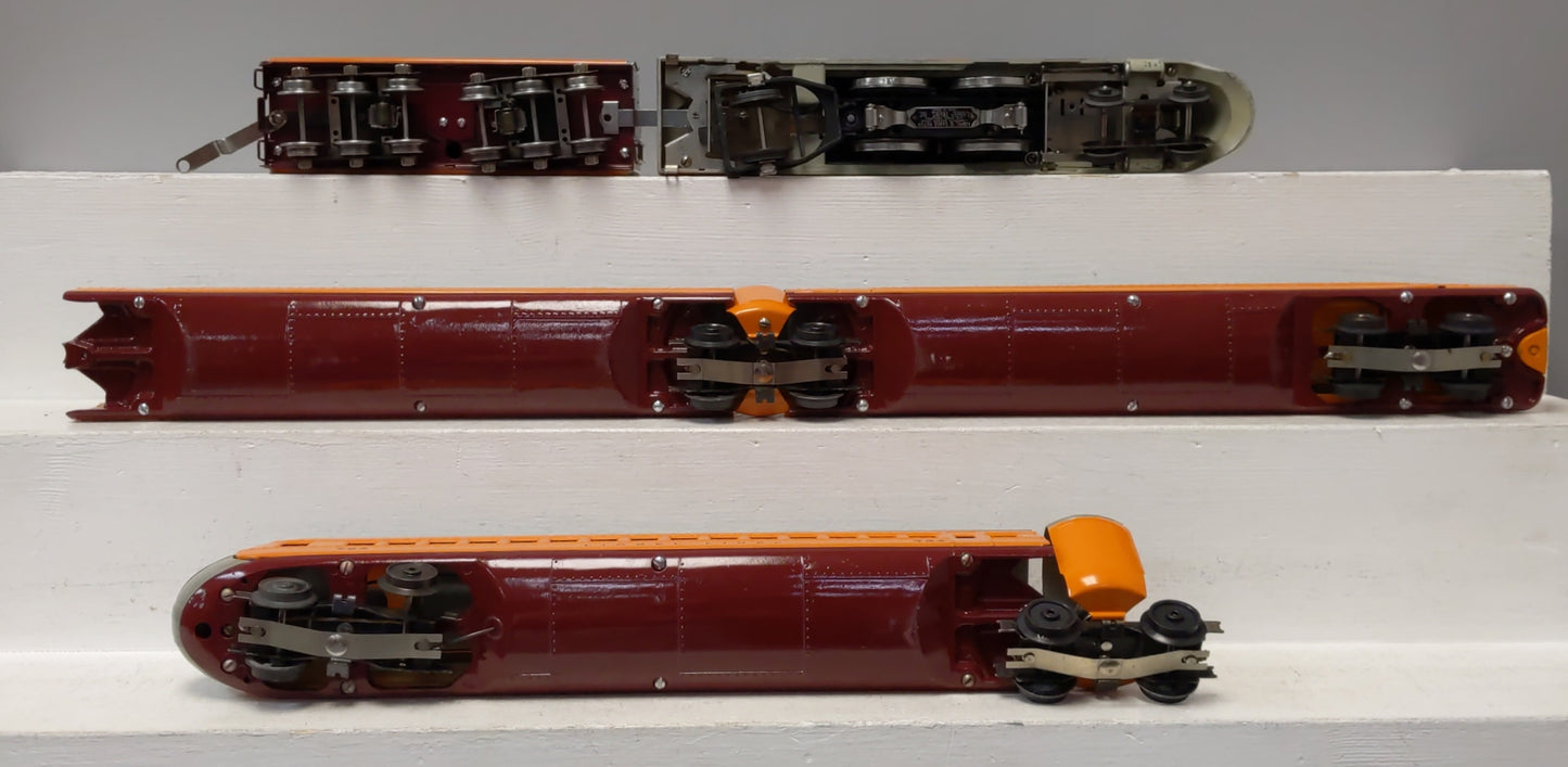 Lionel 250E Vintage O Prewar Hiawatha Steam Locomotive & Passenger Car Set VG