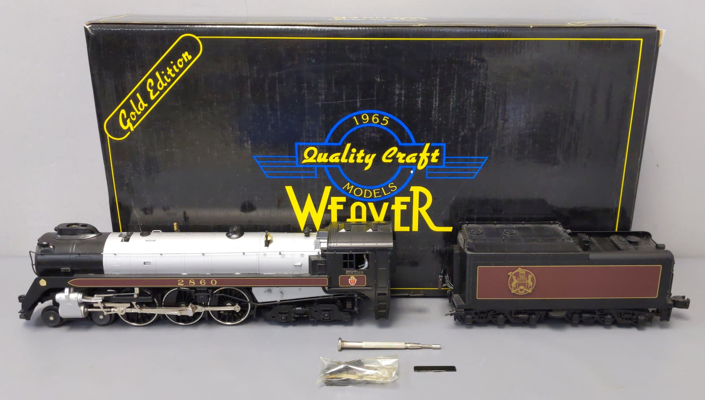 Weaver 1074 BRASS CP Royal Hudson 4-6-4 Steam Locomotive & Tender #2860 (3-Rail) EX/Box