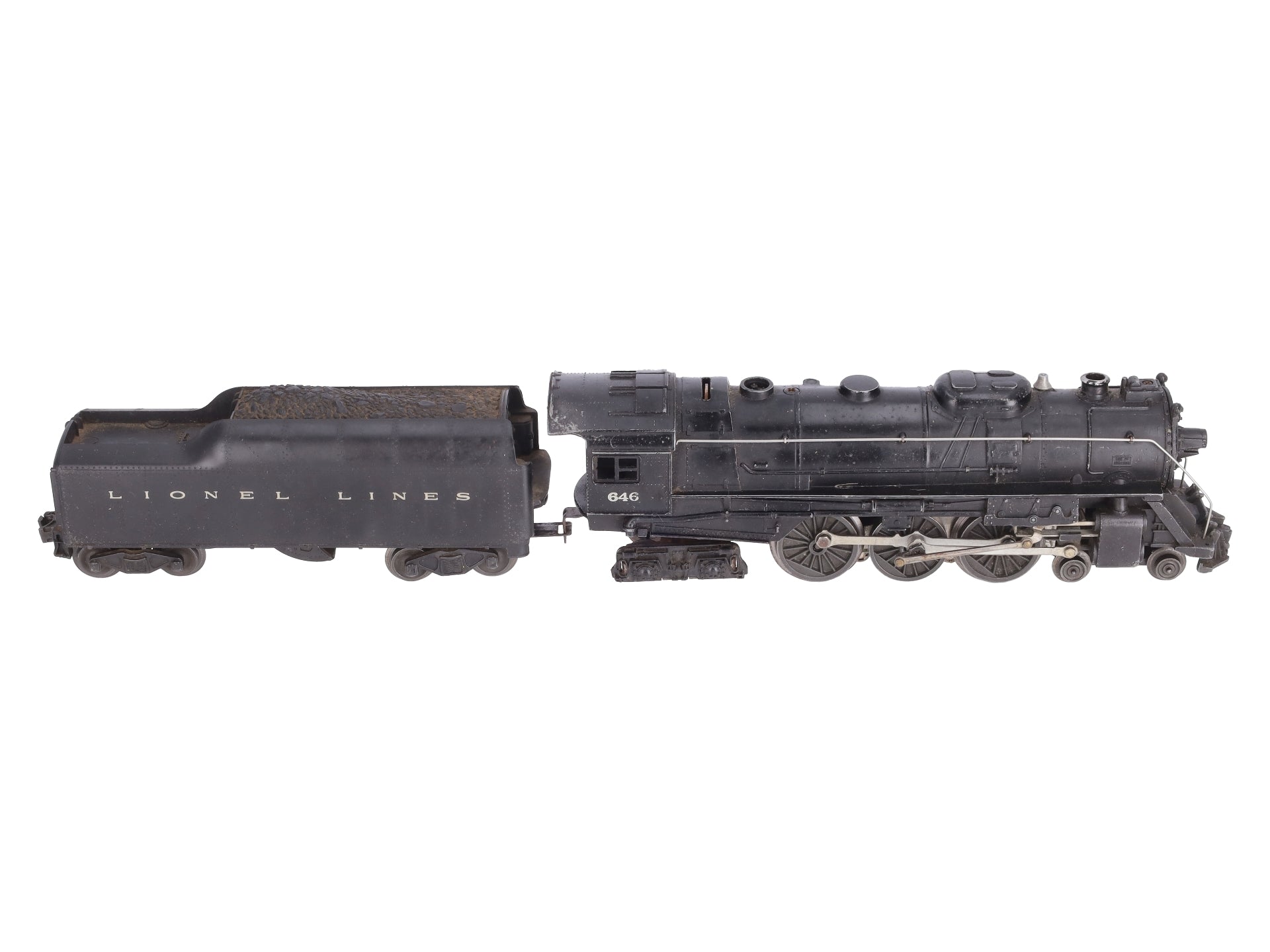 Lionel 646 Vintage O 4-6-4 Die-Cast Steam Locomotive & 2046W Whistle Tender  VG