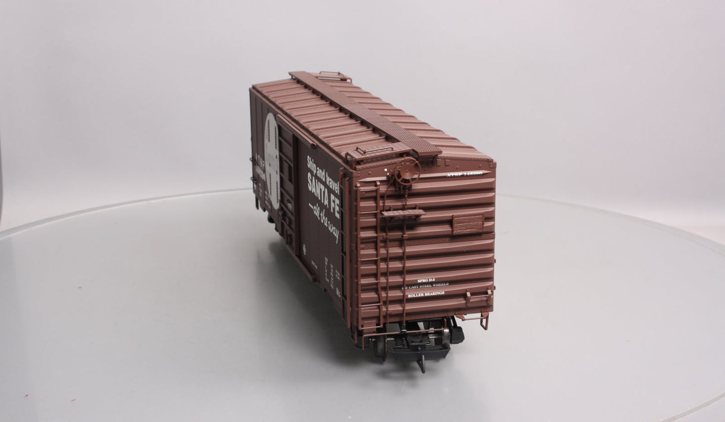 USA Trains R19200A G Santa Fe 40 Ft. PS-1 Simulated Steel Box Car