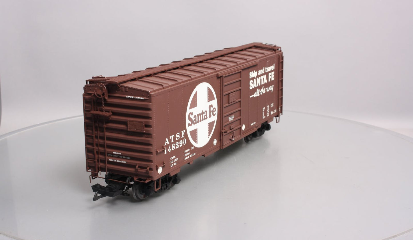 USA Trains R19200A G Santa Fe 40 Ft. PS-1 Simulated Steel Box Car