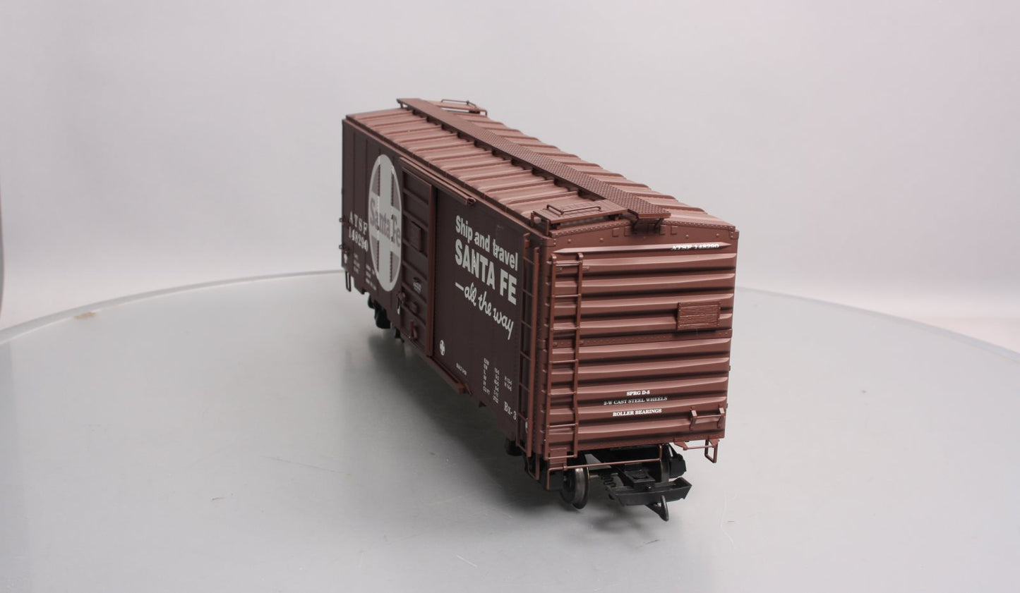 USA Trains R19200A G Santa Fe 40 Ft. PS-1 Simulated Steel Box Car