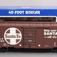 USA Trains R19200A G Santa Fe 40 Ft. PS-1 Simulated Steel Box Car